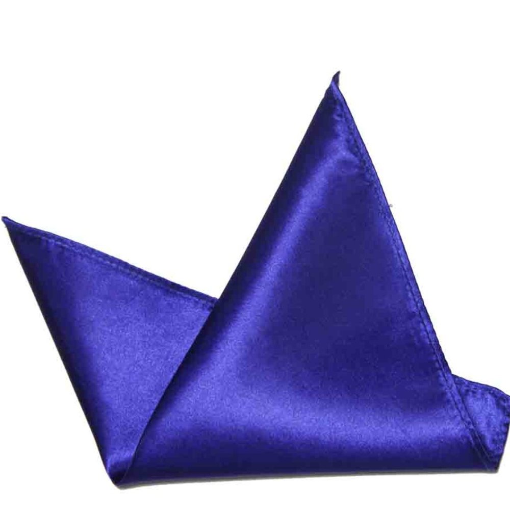 Eksel Pocket Square Royal Blue Silk Blend Men's